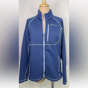 Vineyard Vines Blue Zip Front Mock Neck Fleece Jacket Women's S